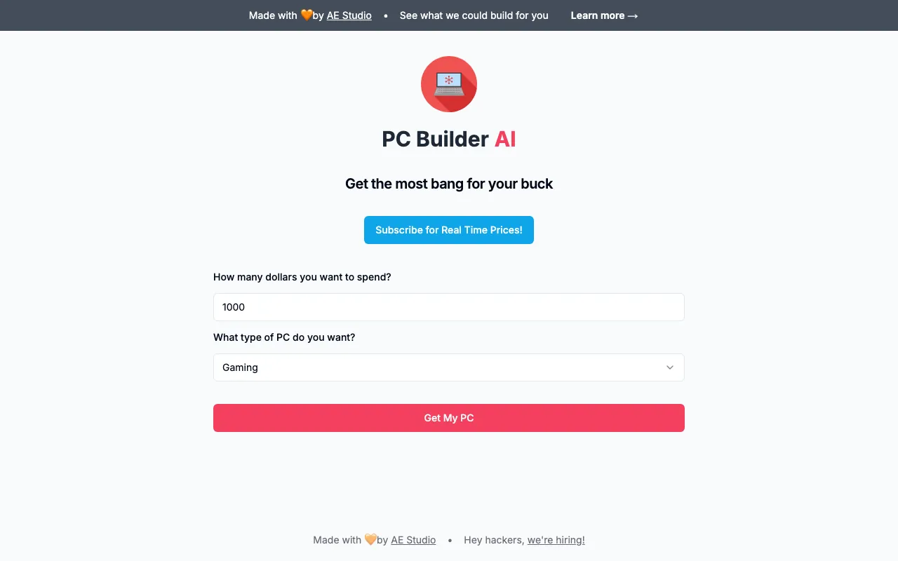 PC Builder AI — preview screenshot