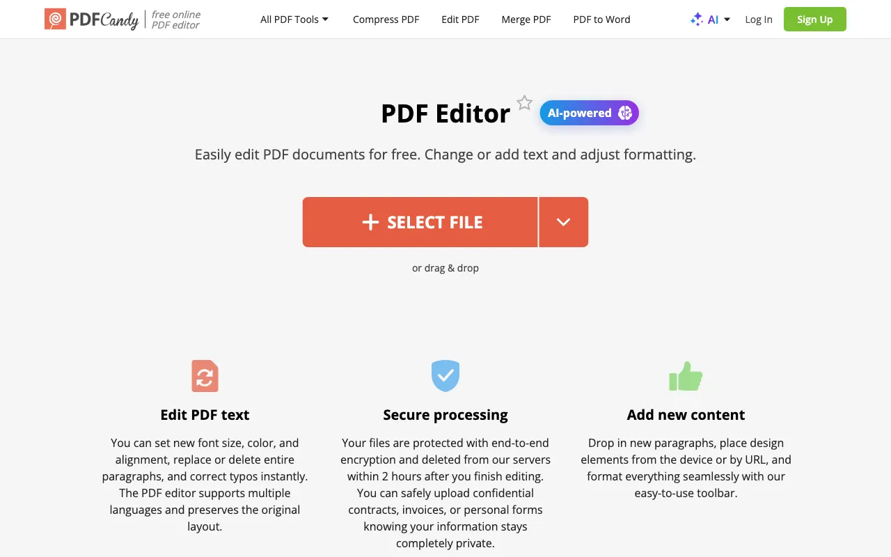 PDF Editor — preview screenshot
