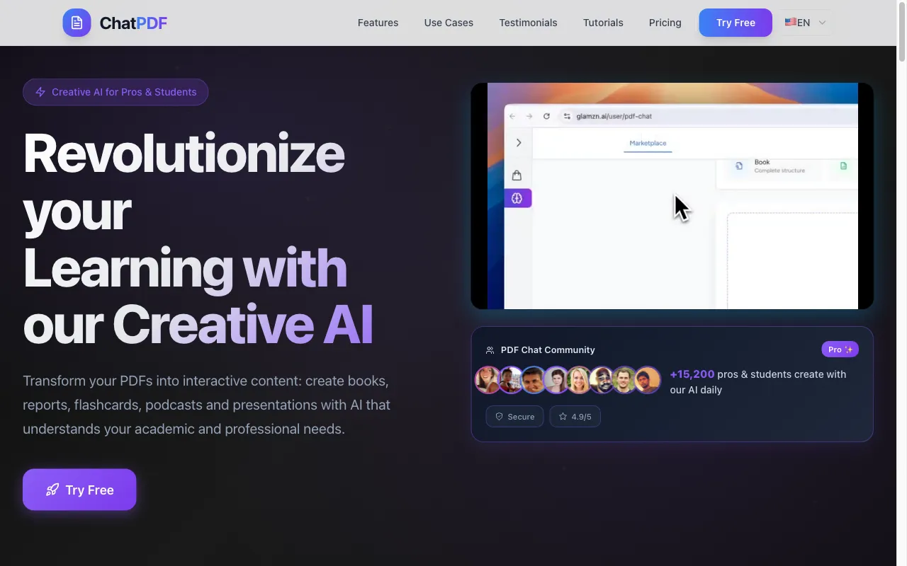 PDF GLAMZN AI — preview screenshot
