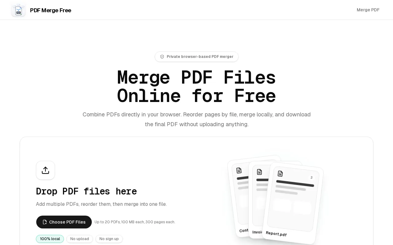 PDF Merge Free — preview screenshot