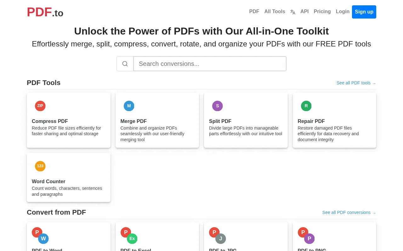 PDF.to — preview screenshot