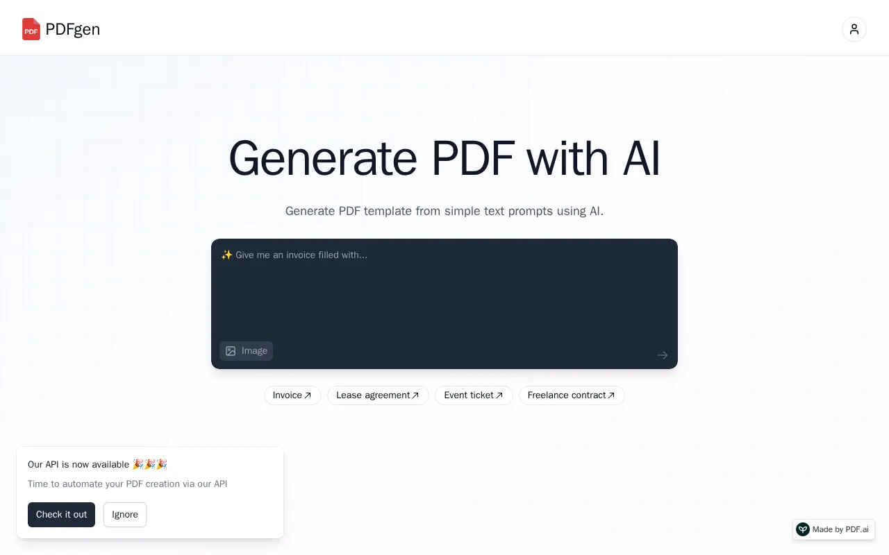 PDFgen — preview screenshot