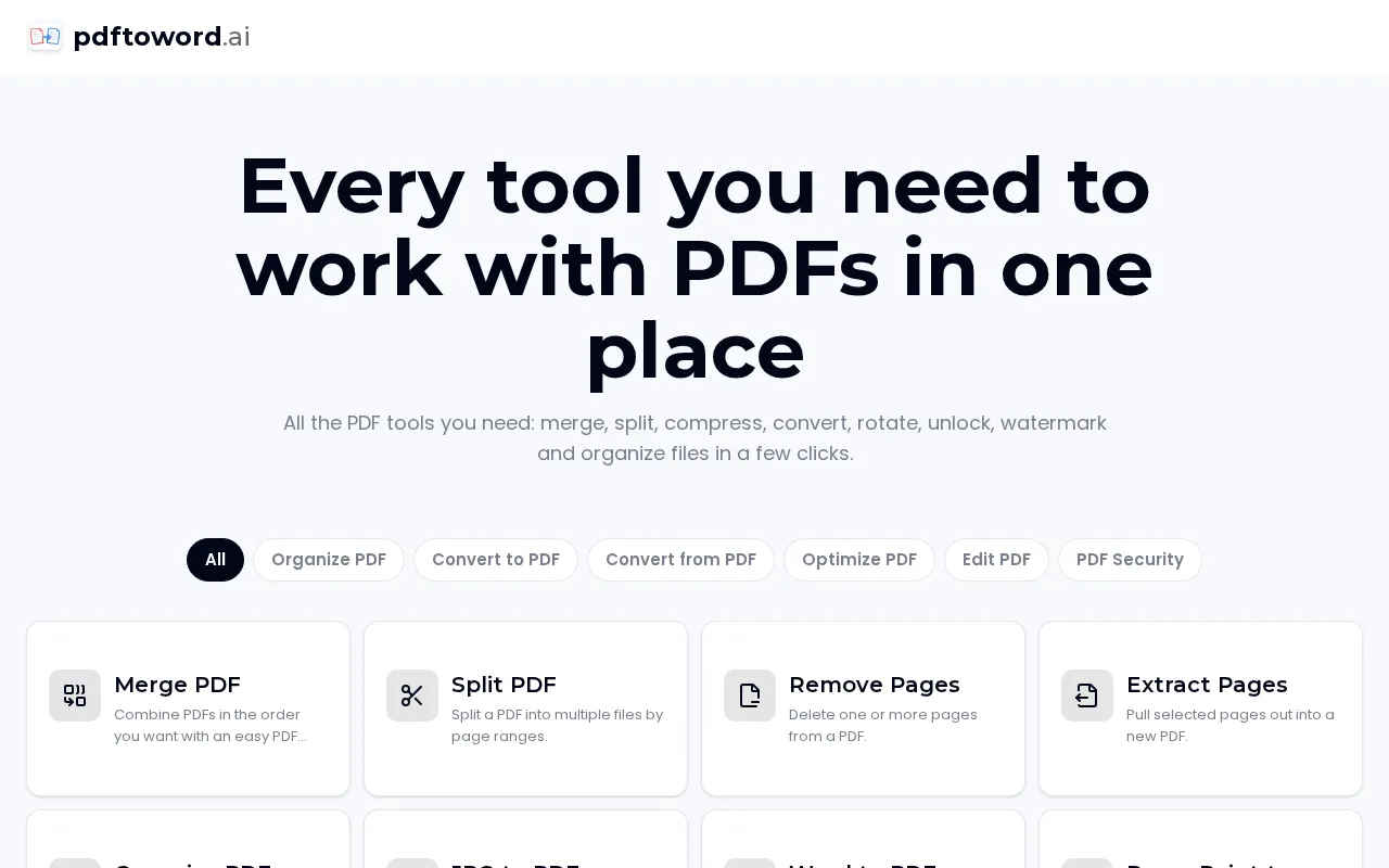 PDFtoword AI — preview screenshot