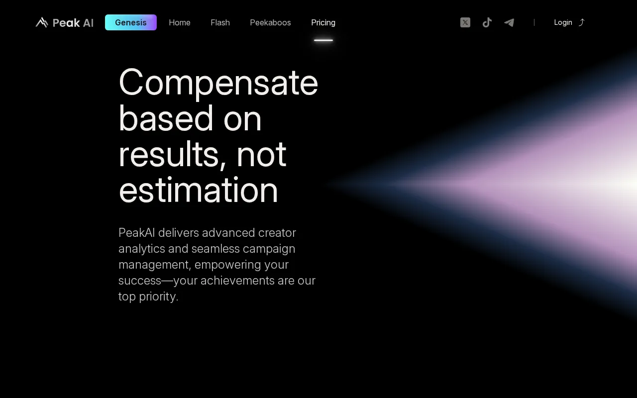 Peak AI — pricing page