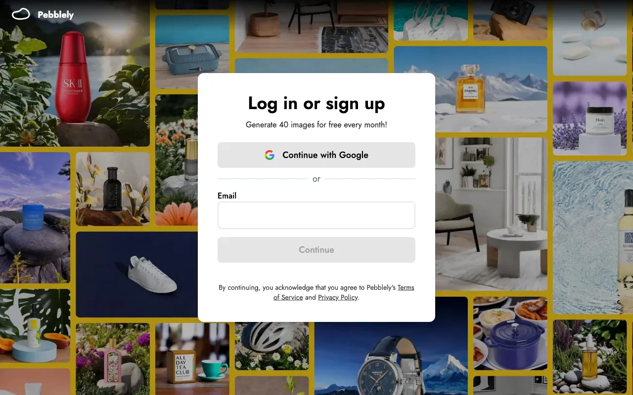 Pebblely — preview screenshot