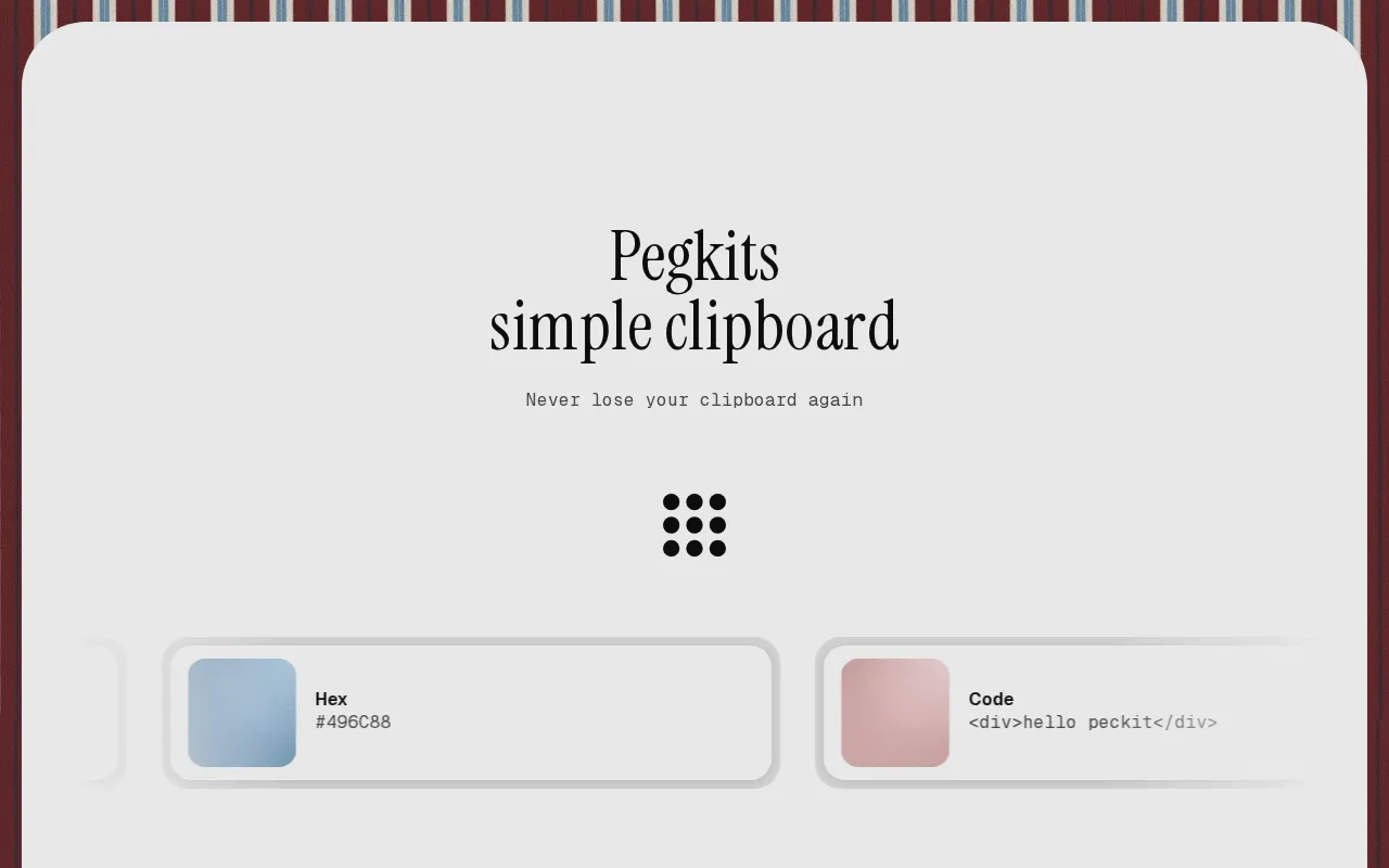 Pegkits — preview screenshot