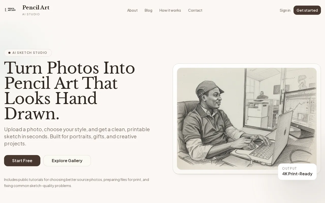 Pencil Art AI — preview screenshot