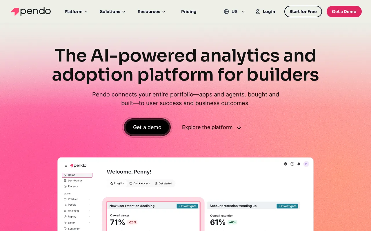 Pendo Platform — preview screenshot