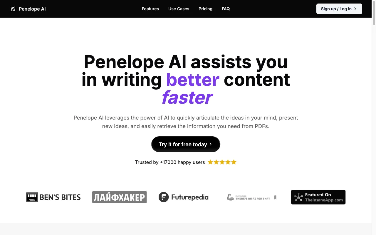 Penelope AI — preview screenshot