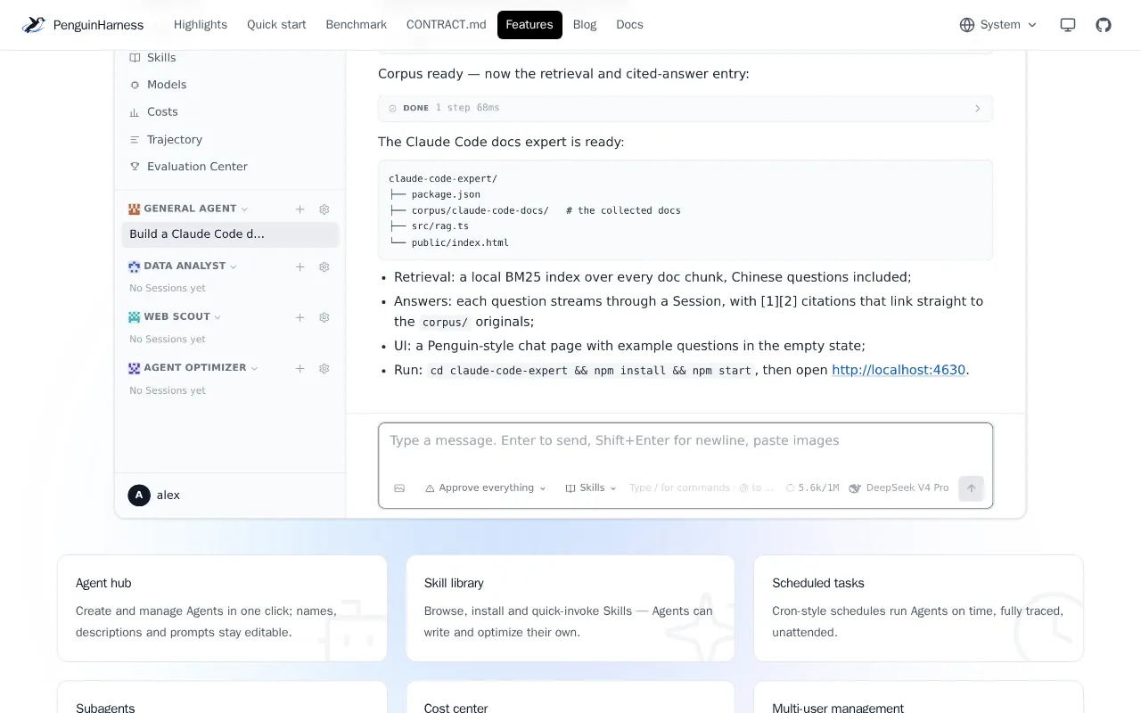 PenguinHarness — preview screenshot