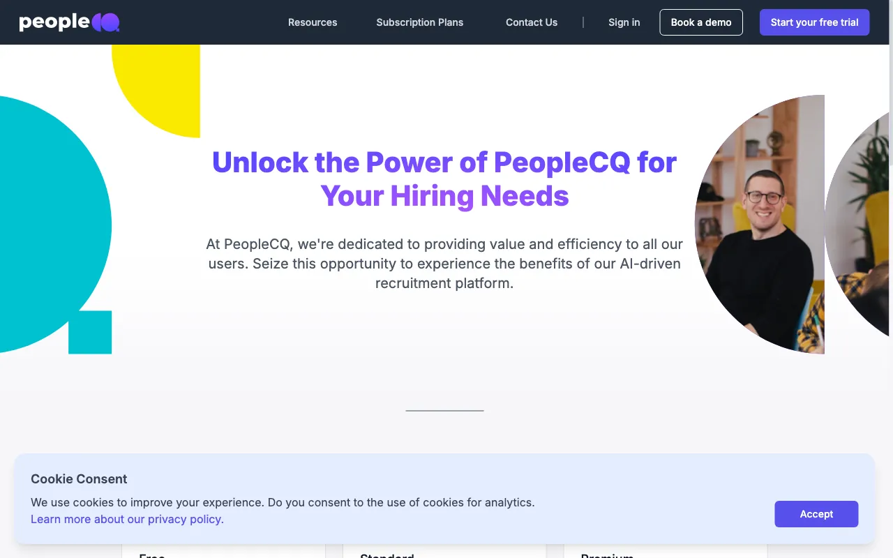peopleCQ — pricing page