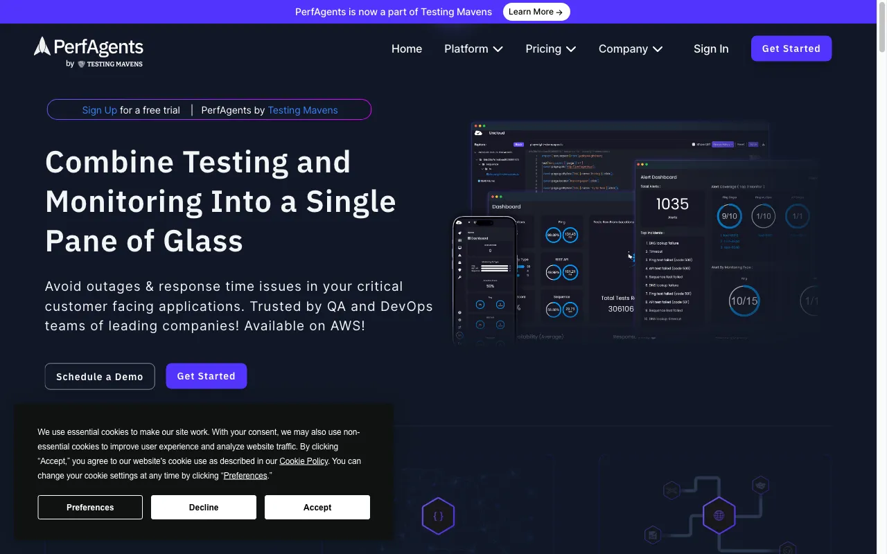 PerfAgents Uncloud — preview screenshot