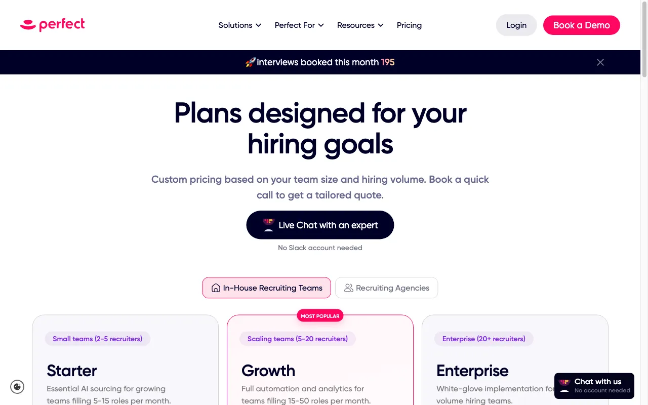 Perfect — pricing page