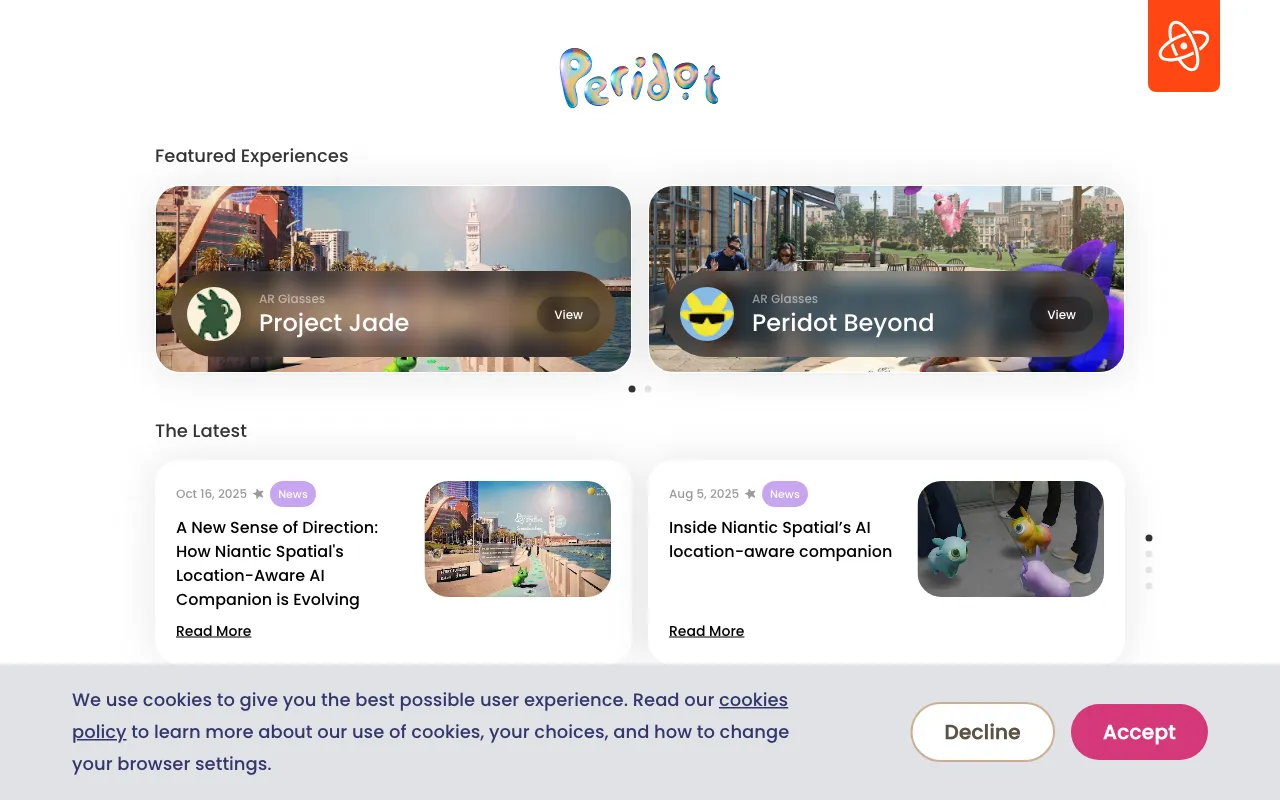 Peridot AR Tamagotchi — preview screenshot