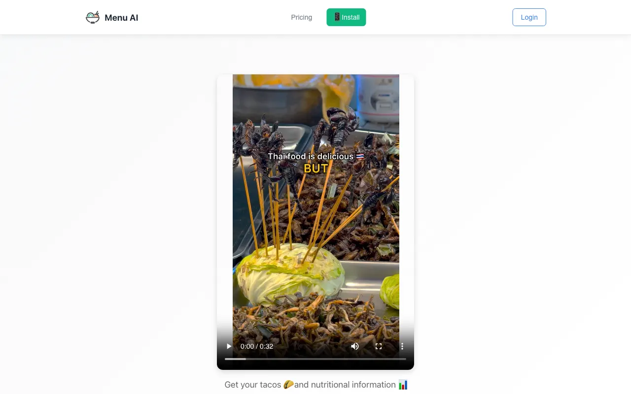 Menu AI — preview screenshot