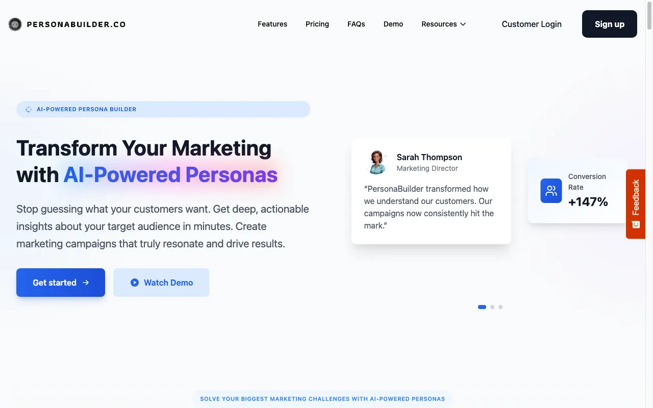 Personabuilder.co / Build your Personas — preview screenshot