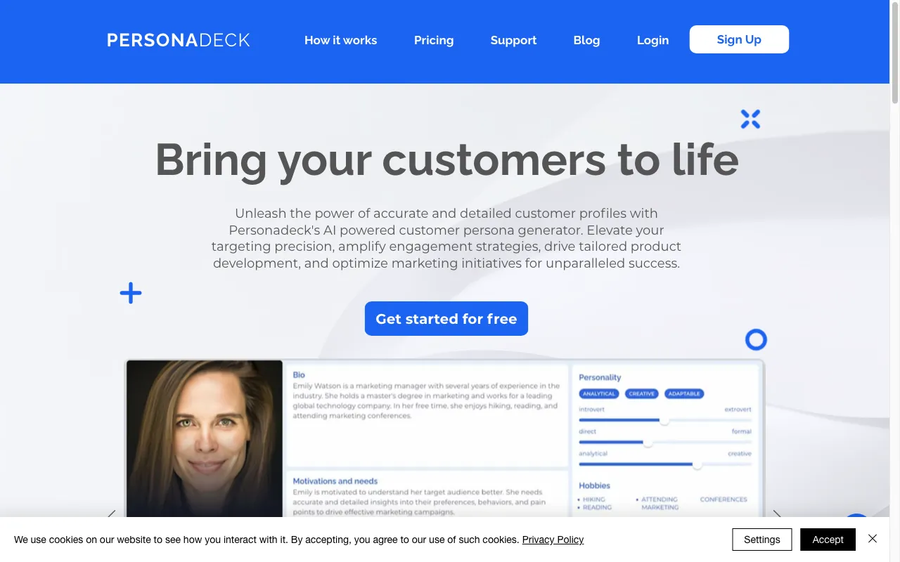 Personadeck.io — preview screenshot