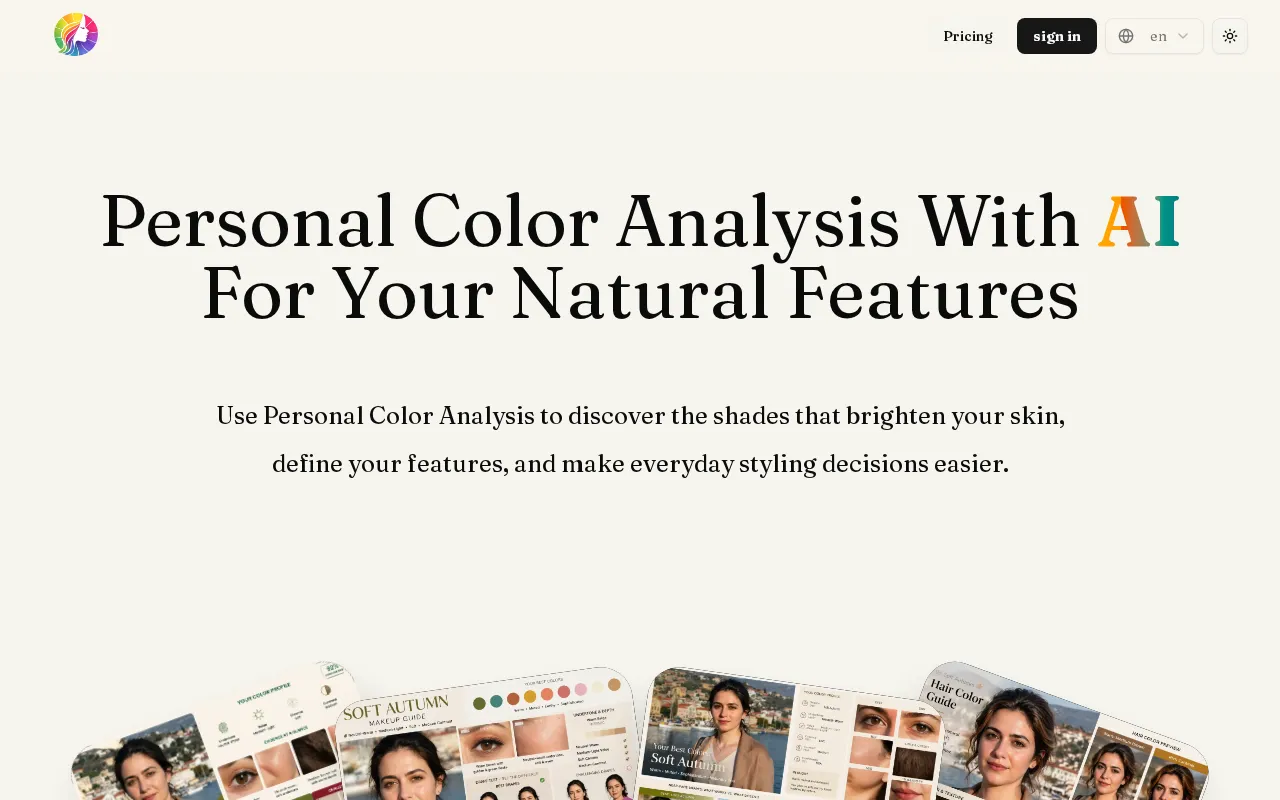 Personal Color Analysis — preview screenshot
