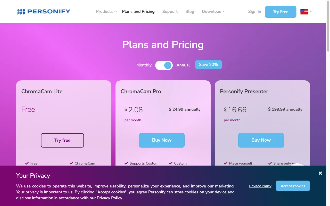 personifyinc.com — pricing page