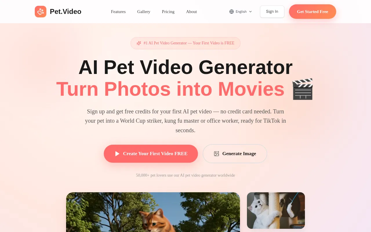 Pet.Video — preview screenshot
