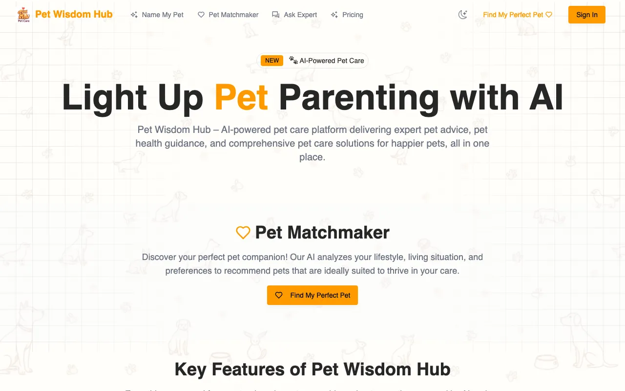 Pet Wisdom Hub — preview screenshot