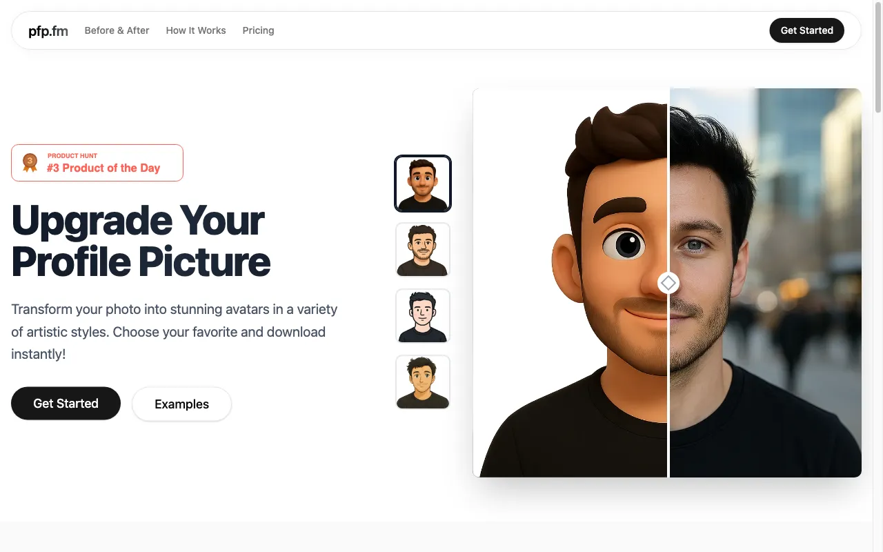 pfp.fm — preview screenshot