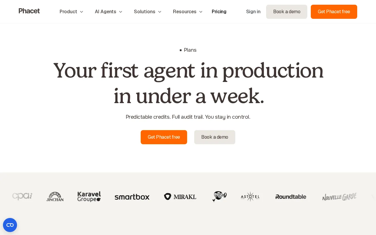 Phacetlabs — pricing page