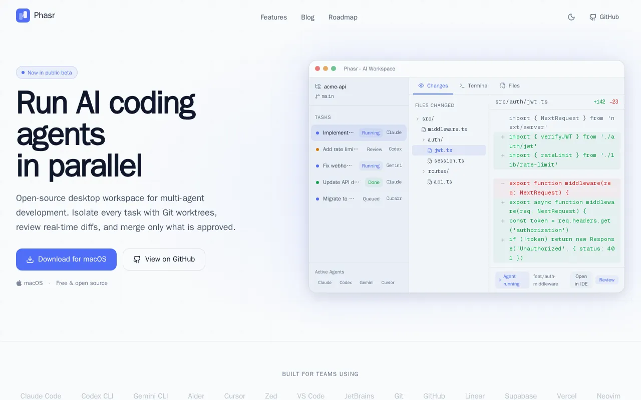 Phasr — preview screenshot