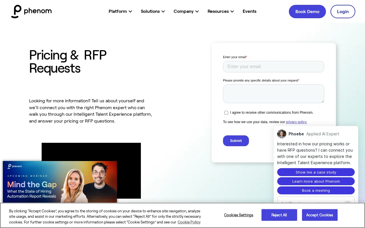Phenom X — pricing page