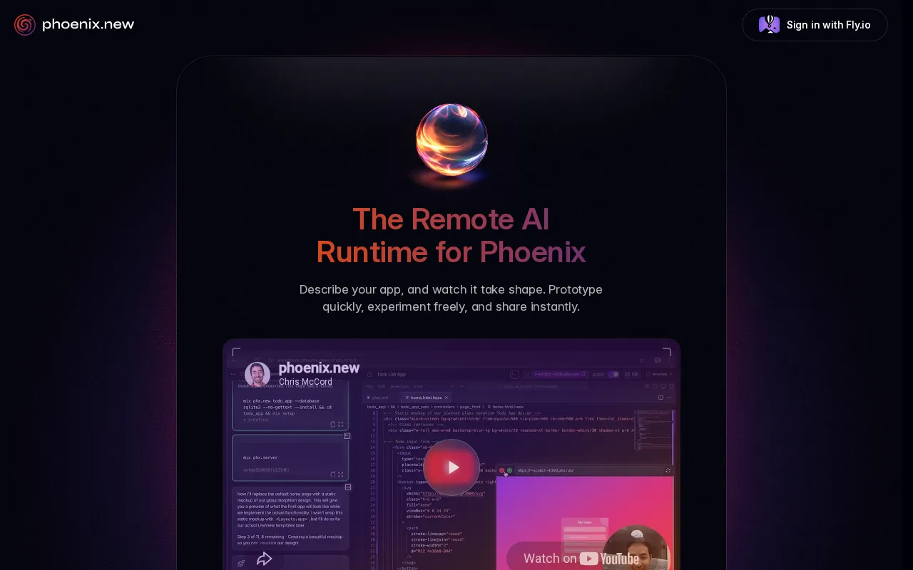 Phoenix.new — preview screenshot