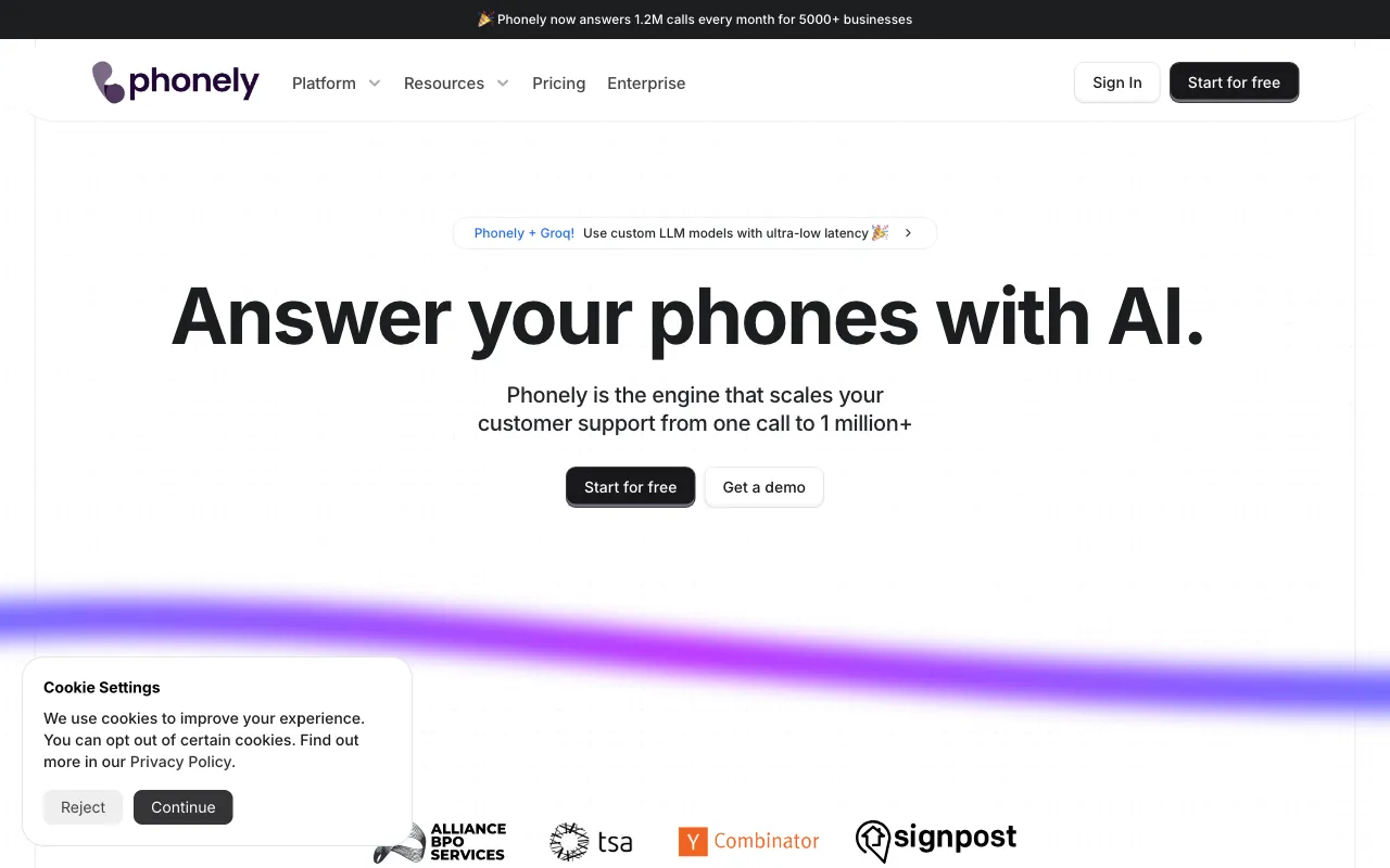Phonely — preview screenshot