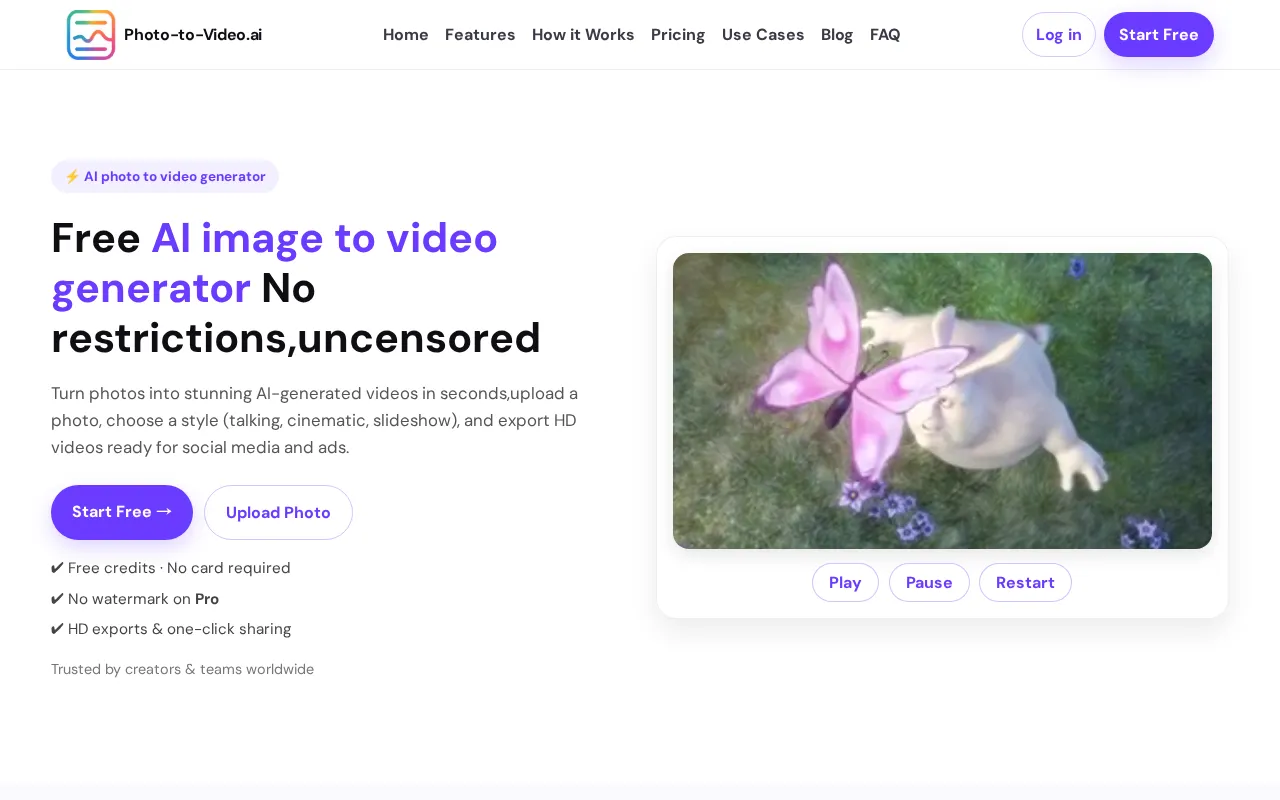 Photo-to-Video.ai — preview screenshot