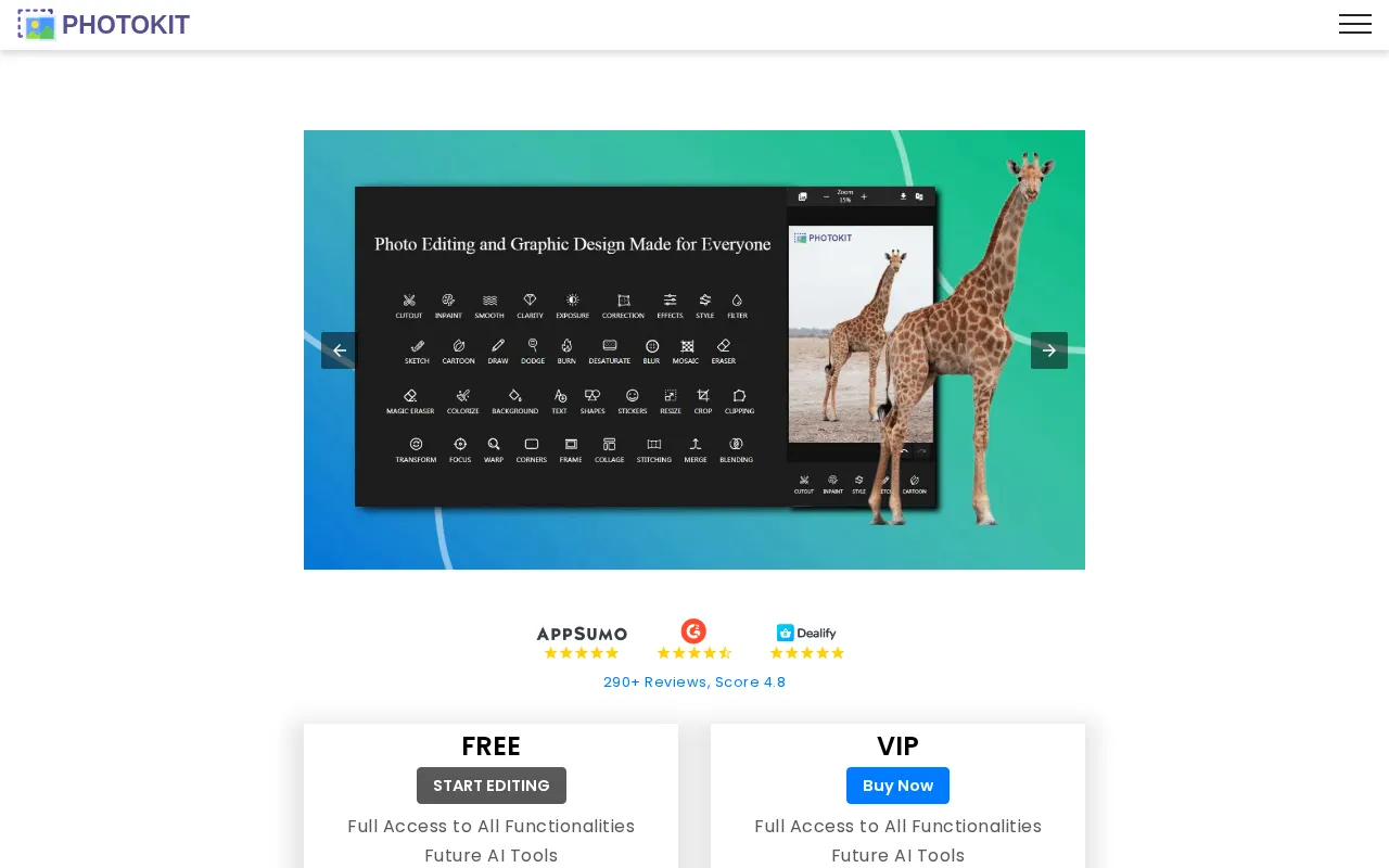PhotoKit — pricing page