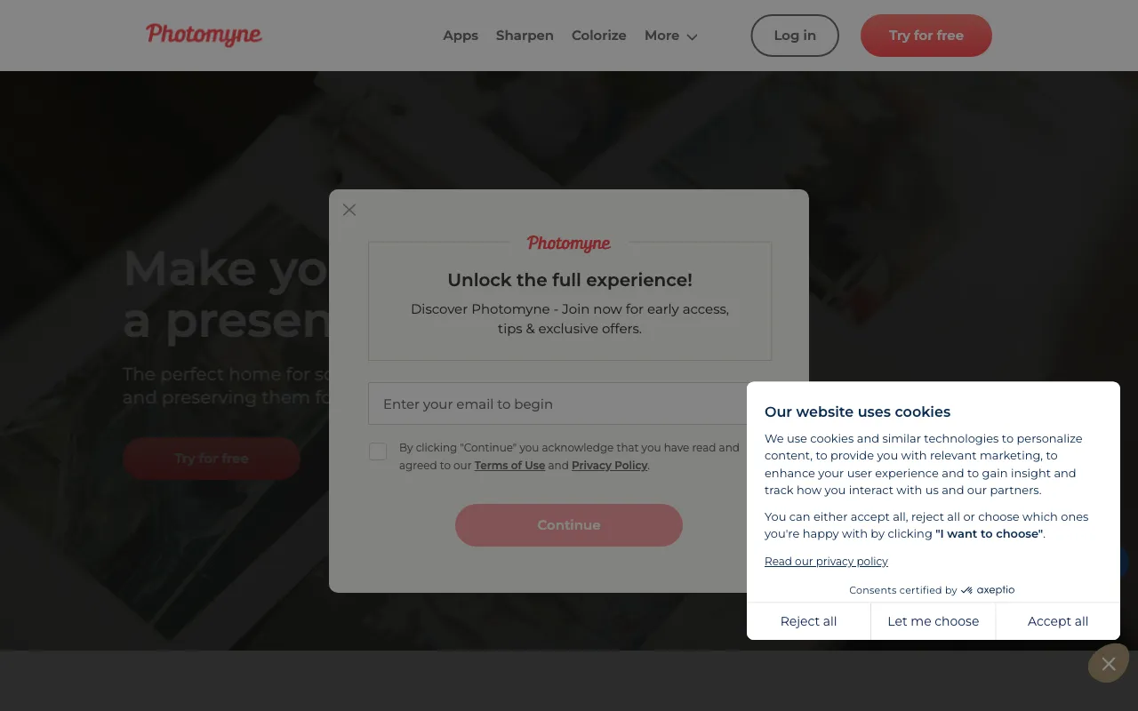 Photomyne — preview screenshot