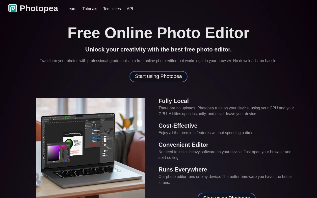 Photopea — preview screenshot
