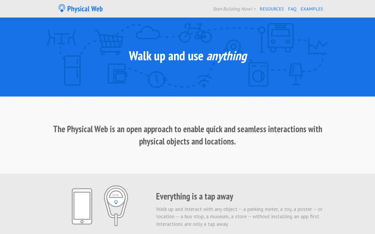 Physical Web — preview screenshot