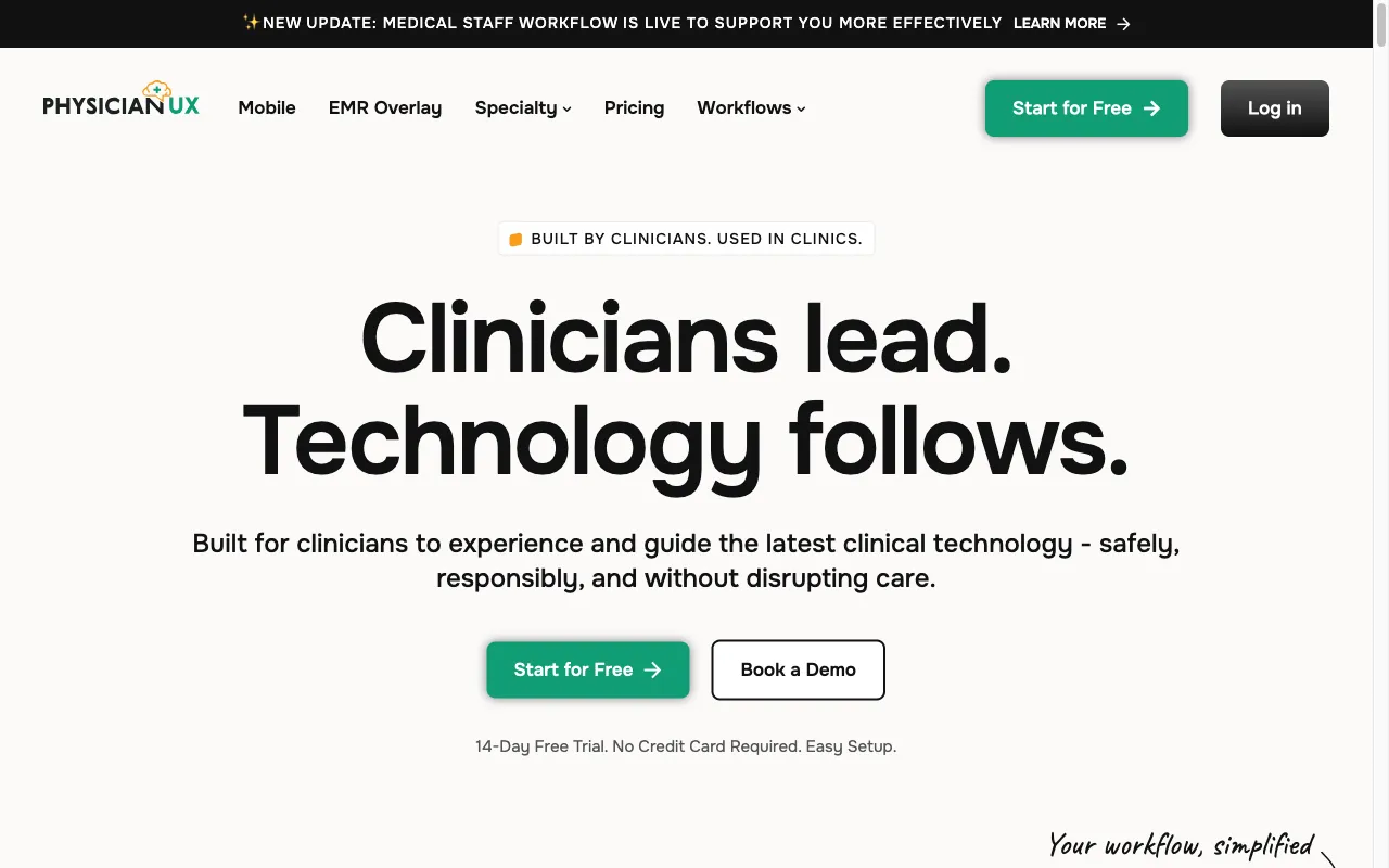 Physician UX — preview screenshot