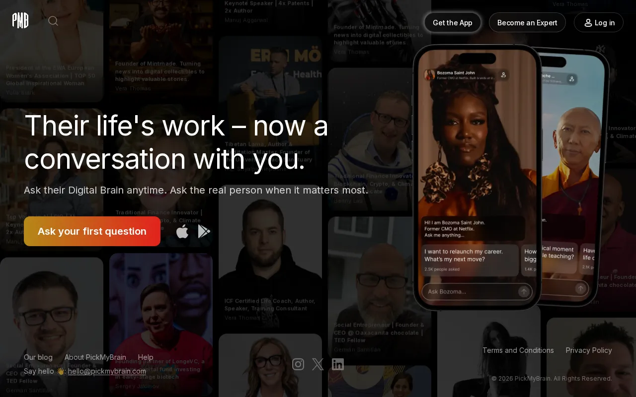 PickMyBrain — preview screenshot