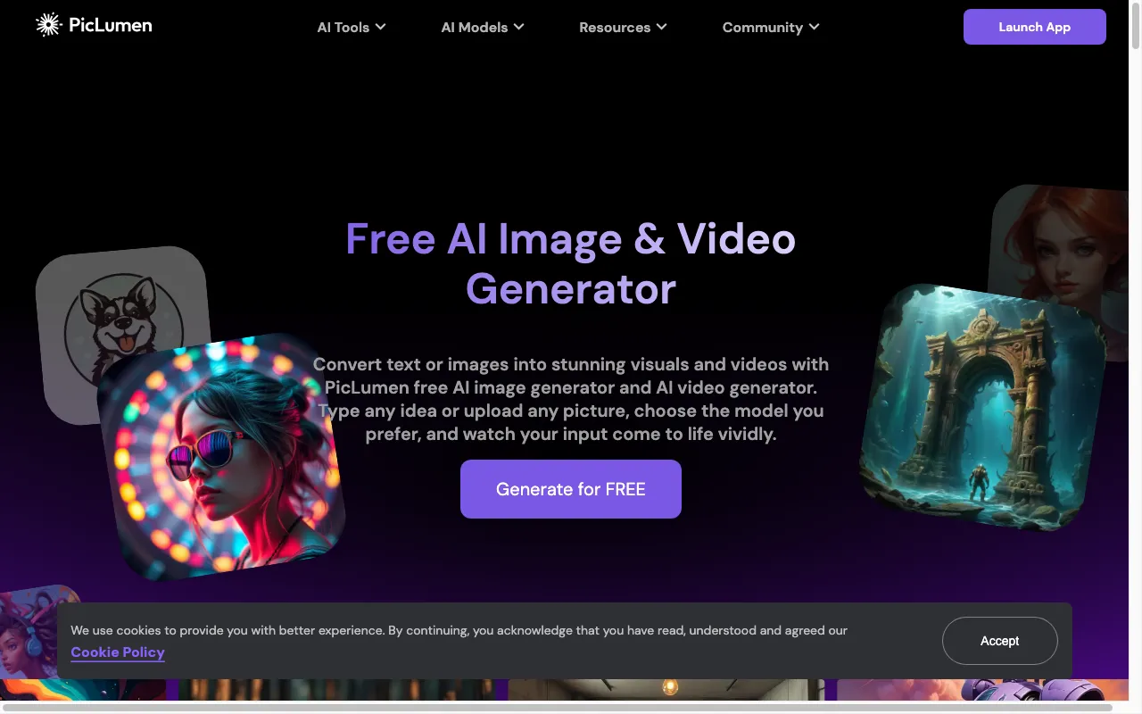 PicLumen AI Image Generator — preview screenshot