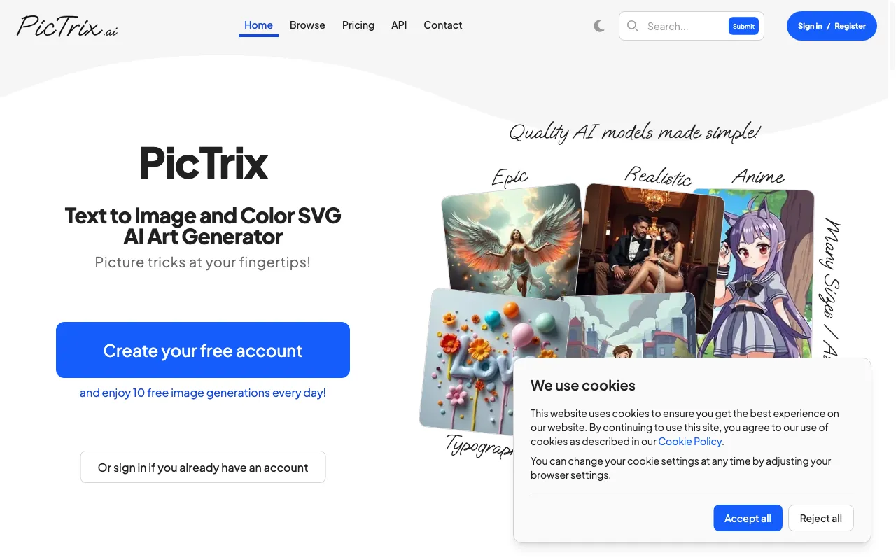 PicTrix.ai — preview screenshot