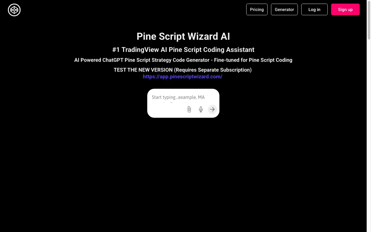 Pine Script Wizard AI — preview screenshot