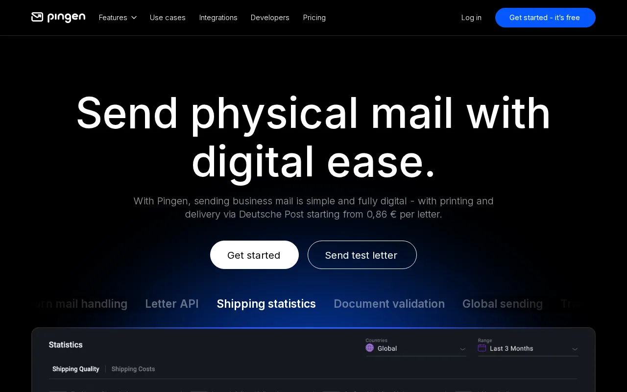 Pingen — preview screenshot