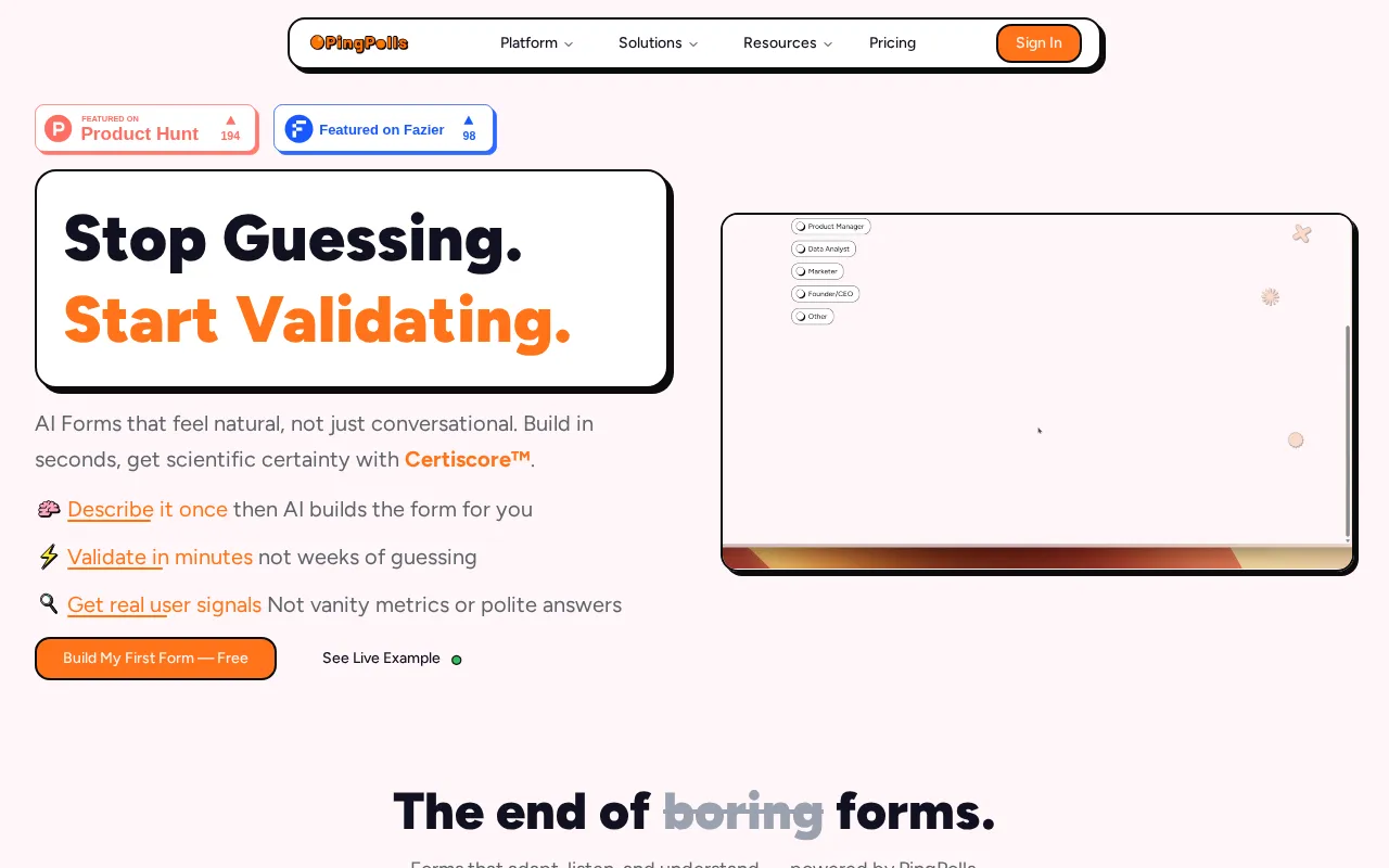 PingPolls — preview screenshot