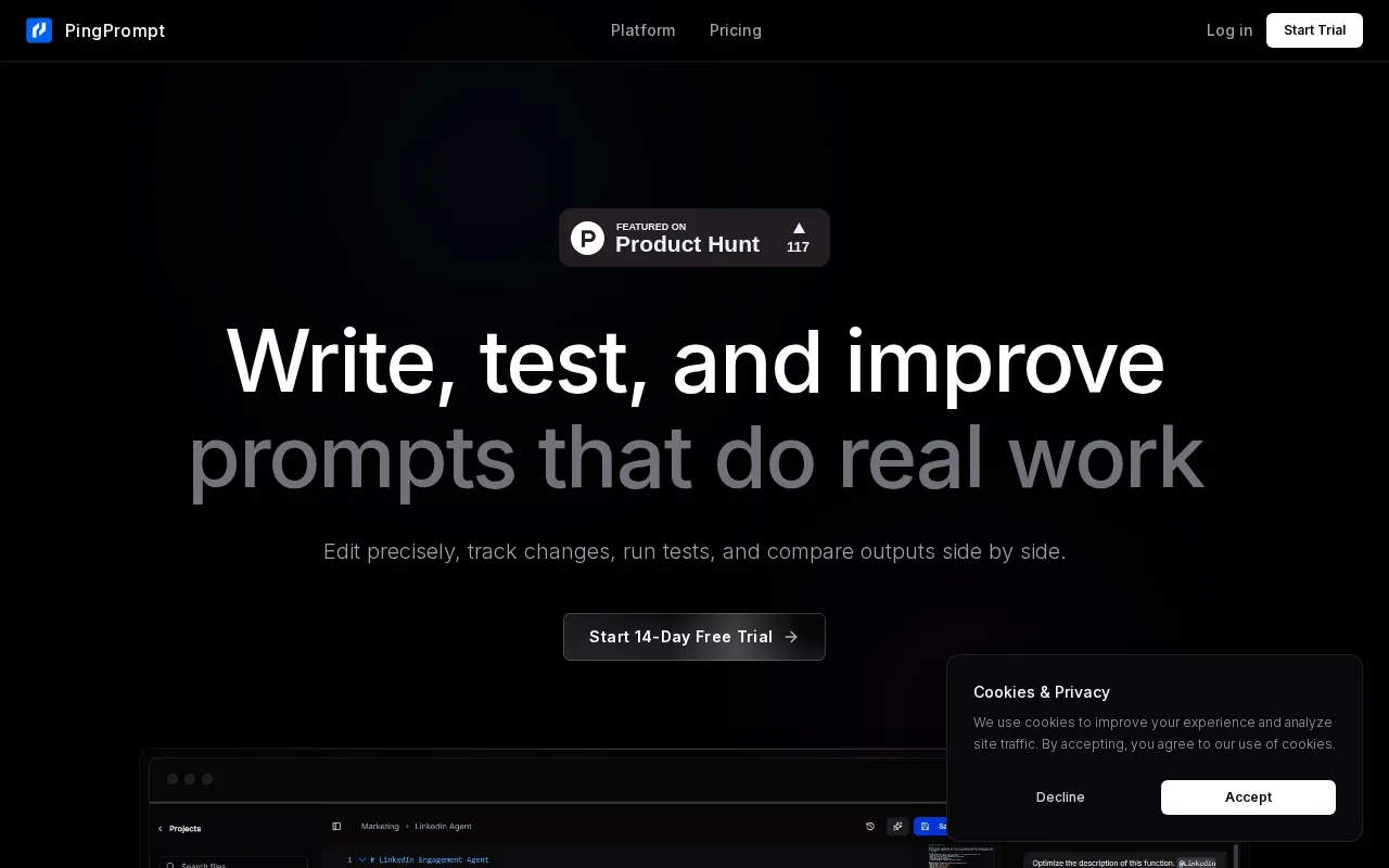 PingPrompt — preview screenshot