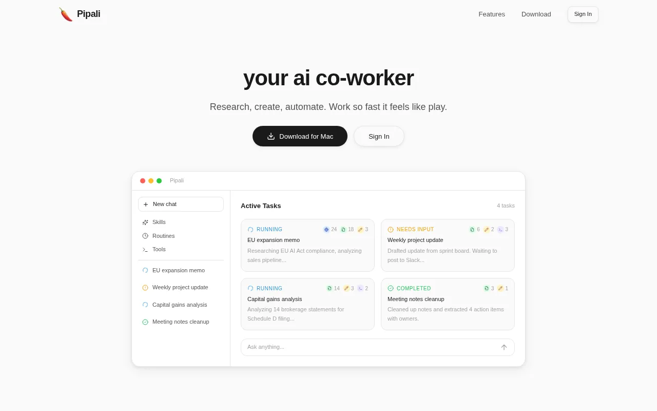 Pipali — pricing page