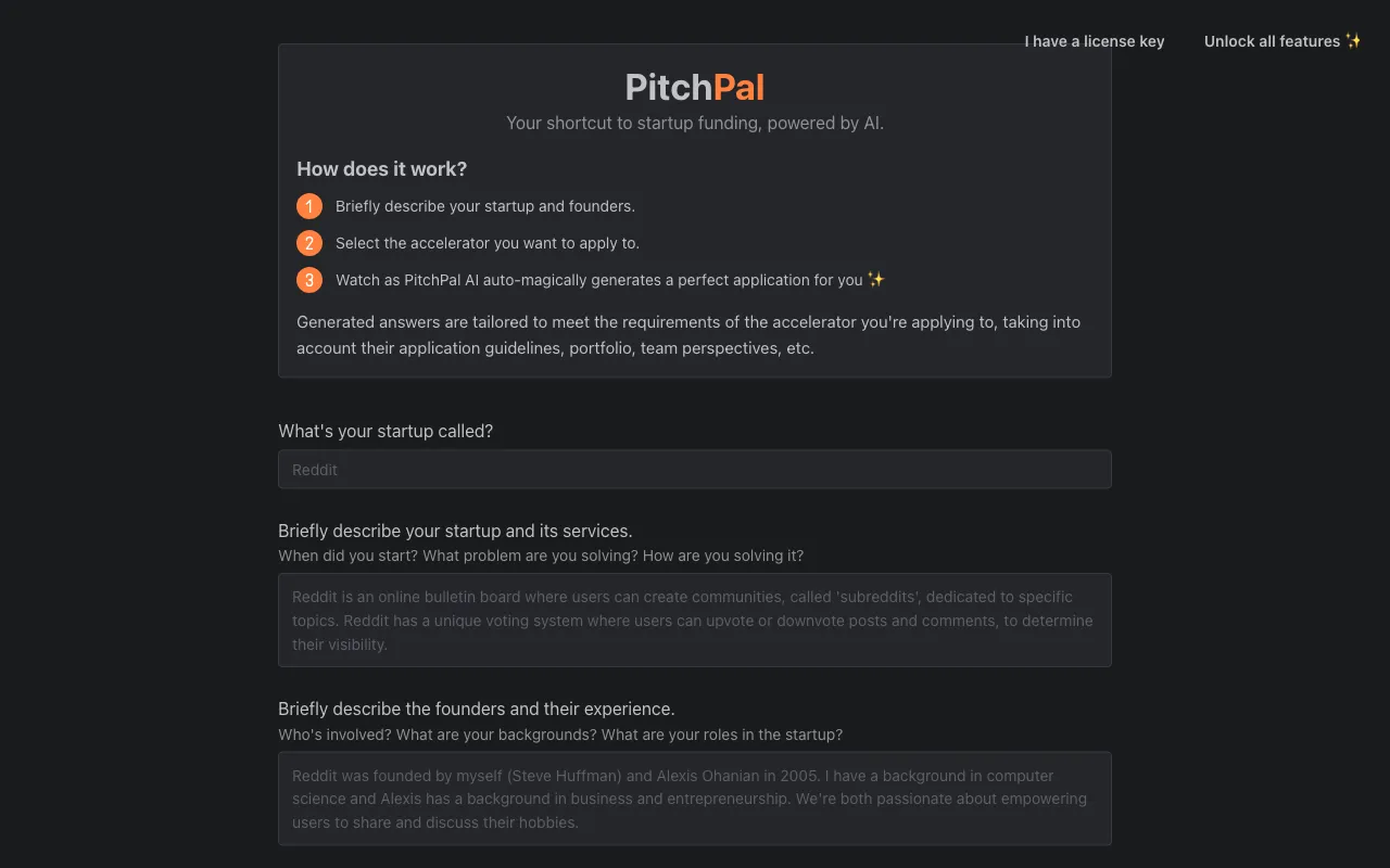 PitchPal — preview screenshot