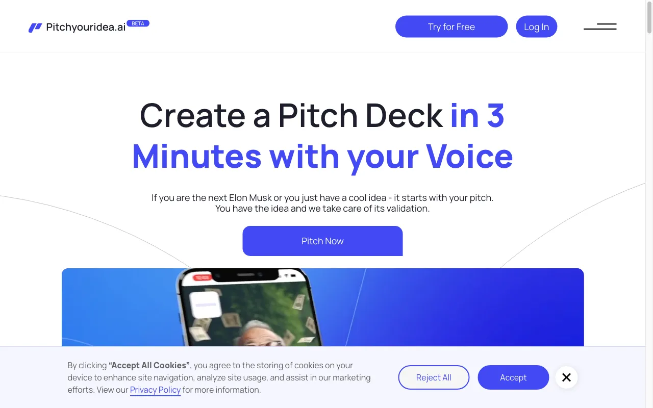 PitchYourIdea.ai — preview screenshot