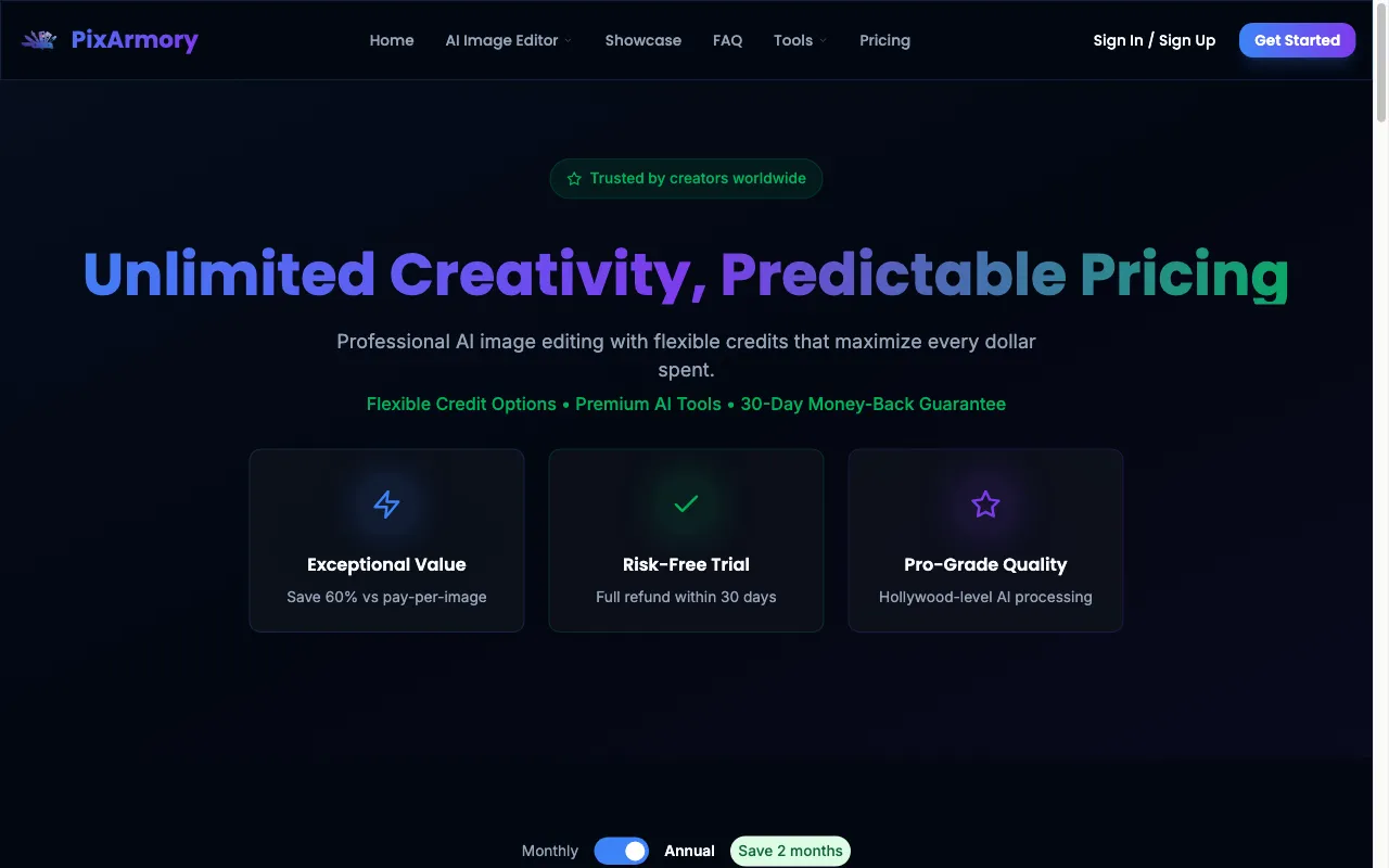 PixArmory — pricing page