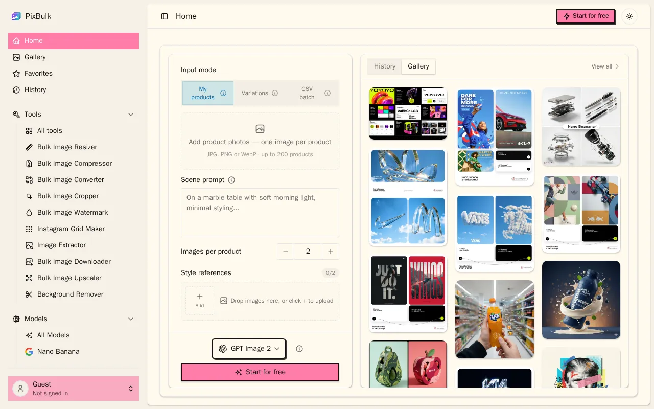PixBulk — preview screenshot