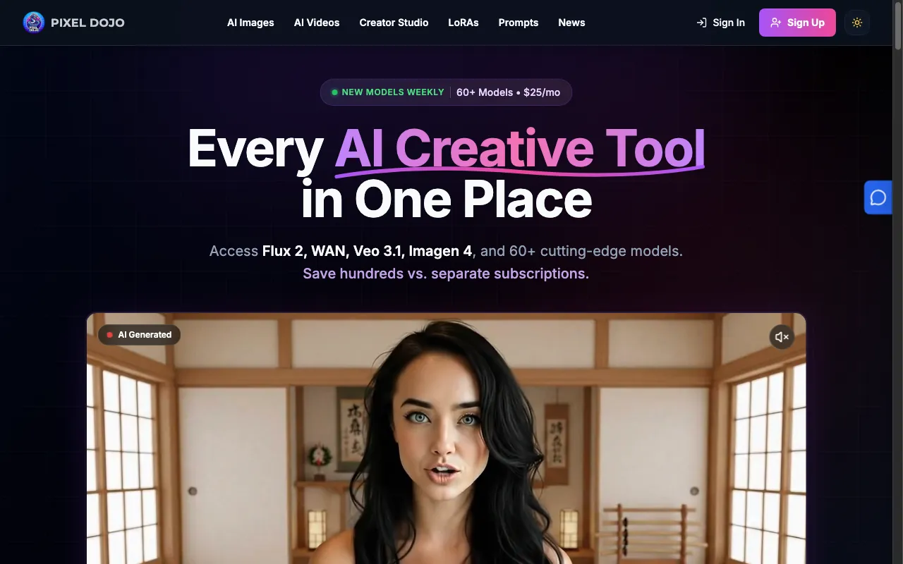 PixelDojo — preview screenshot